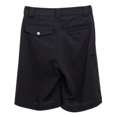 Merely Made Dobby Cotton Wide Cropped Pants Black 25SML281SP-1 19156057 Back Degli Uberti